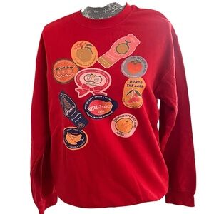 Goldman Fruit Stamps Sweater Red Size Medium
